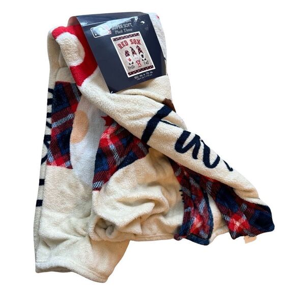 Boston Red Sox MLB 60'' x 70'' Super Soft Plush Hello Fall Throw Blanket NWT - Picture 4 of 8